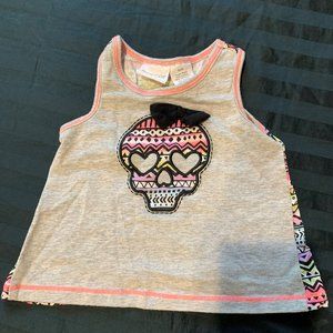 Amy Coe baby skull tee 6m.